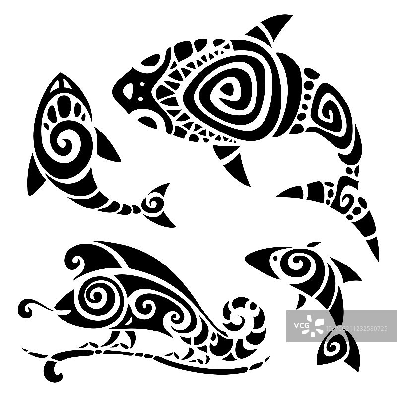 部落纹身图案合集图片素材