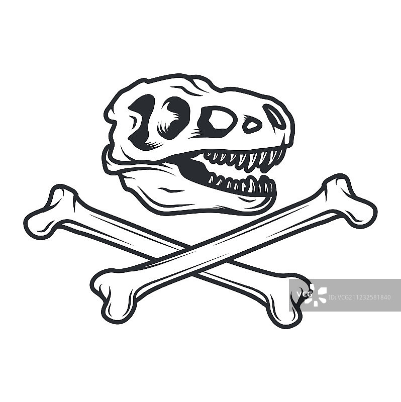 史前恐龙标志概念霸王龙徽章图片素材