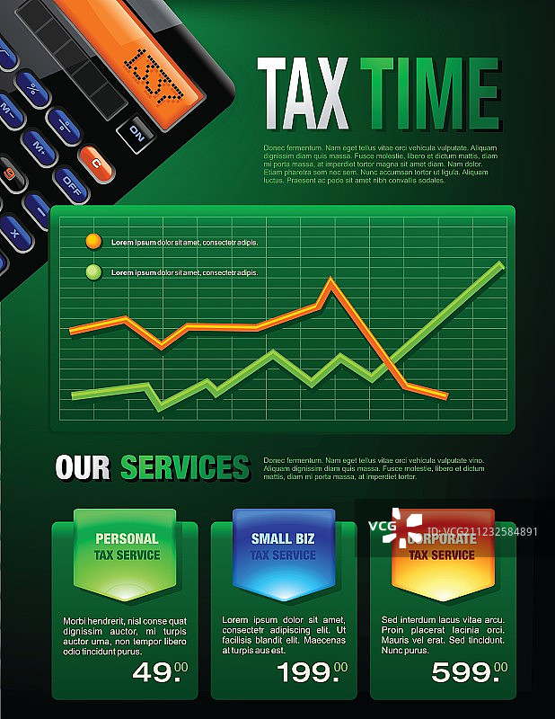 税务服务宣传册图片素材