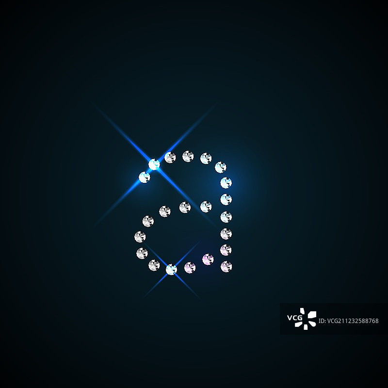 宝石字母闪亮钻石字体图片素材