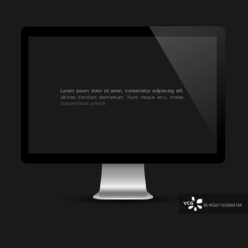 黑色背景上的时尚电脑屏幕图片素材