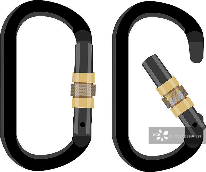 黑色登山扣图片素材