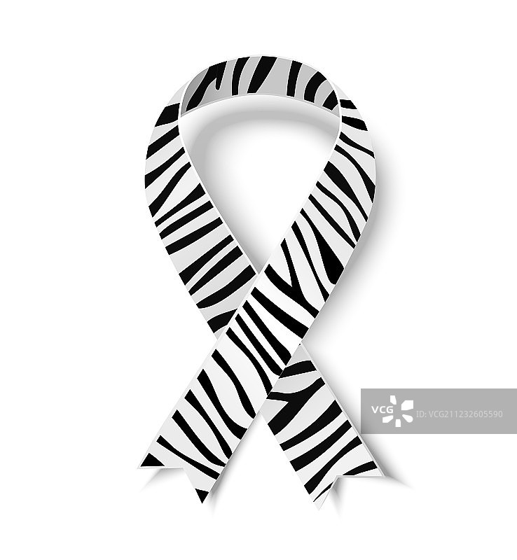 斑马纹丝带标志图片素材