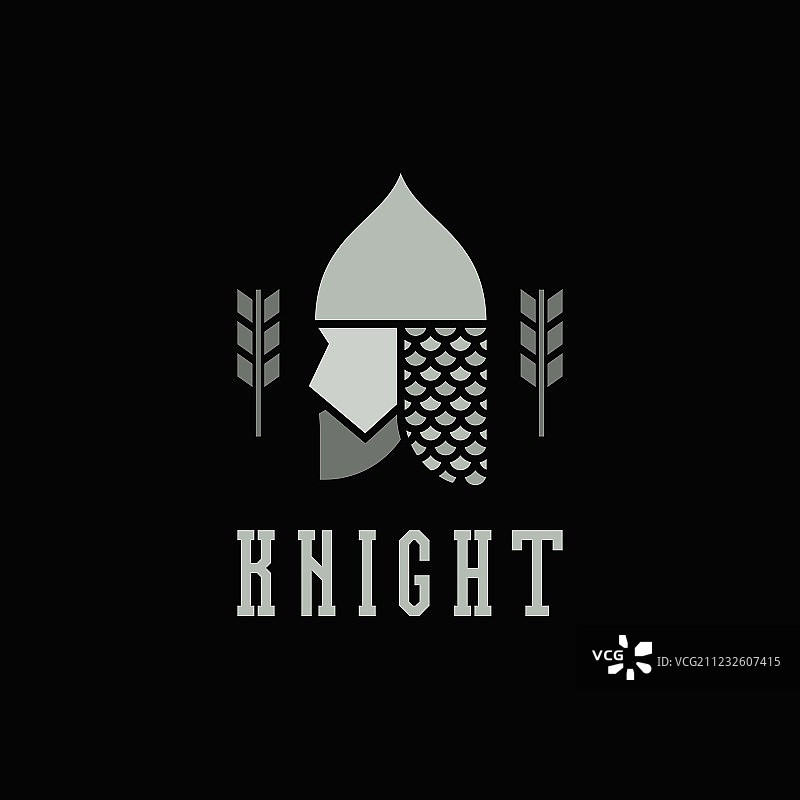 带有锁子甲的骑士头盔图片素材