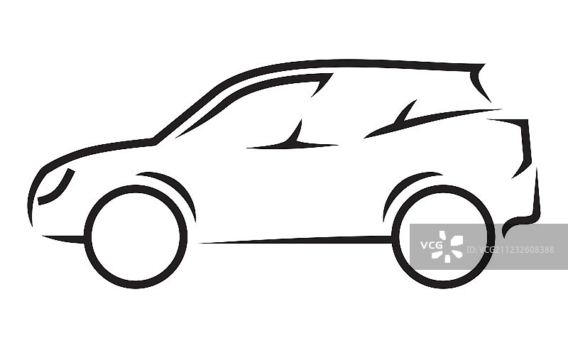 汽车轮廓2调整大小图片素材