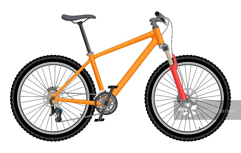橙色自行车图片素材