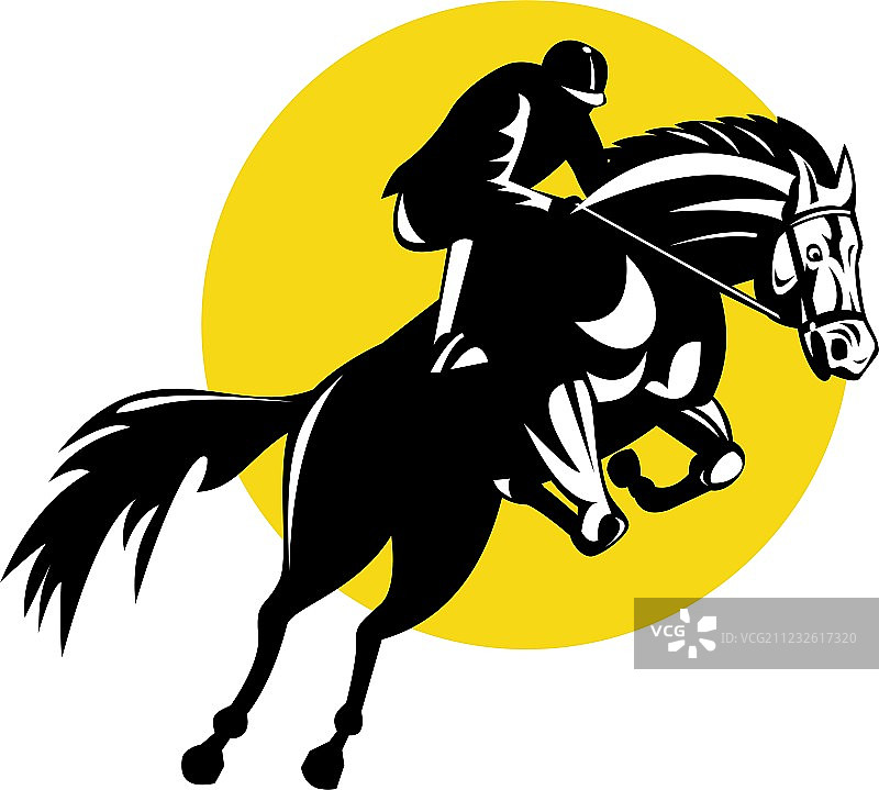 复古马术障碍赛图片素材