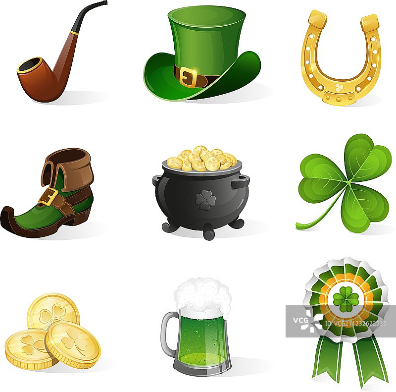 圣帕特里克节图标图片素材