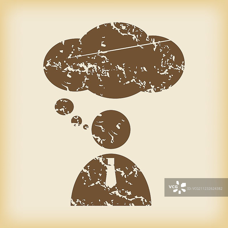 粗糙的思考者图标图片素材