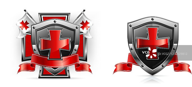 圣殿骑士红色十字标志图片素材