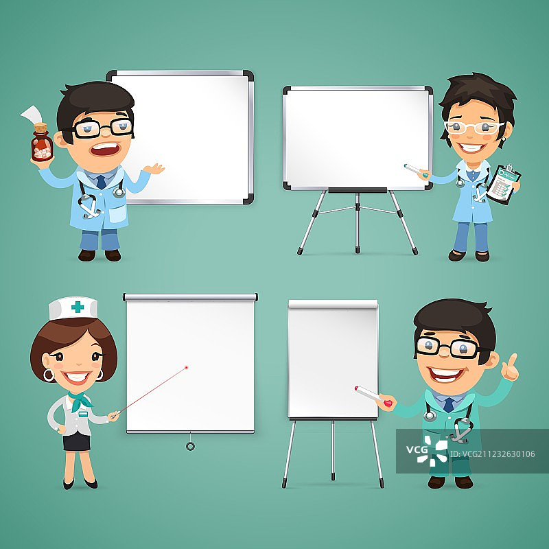 医生在白板前图片素材