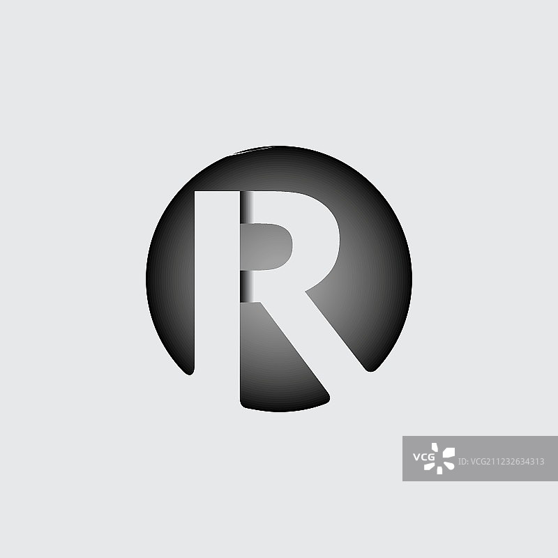 白色条纹字母R图片素材