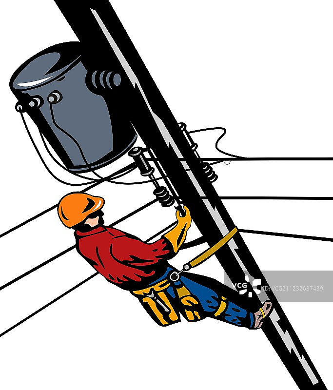 电力线路维修工图片素材