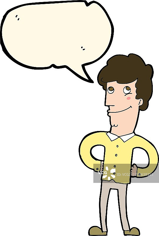 卡通快乐的人与讲话泡泡图片素材