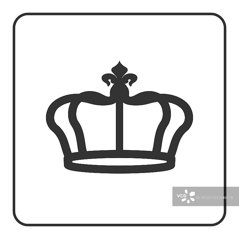 白色背景上的皇冠图标图片素材