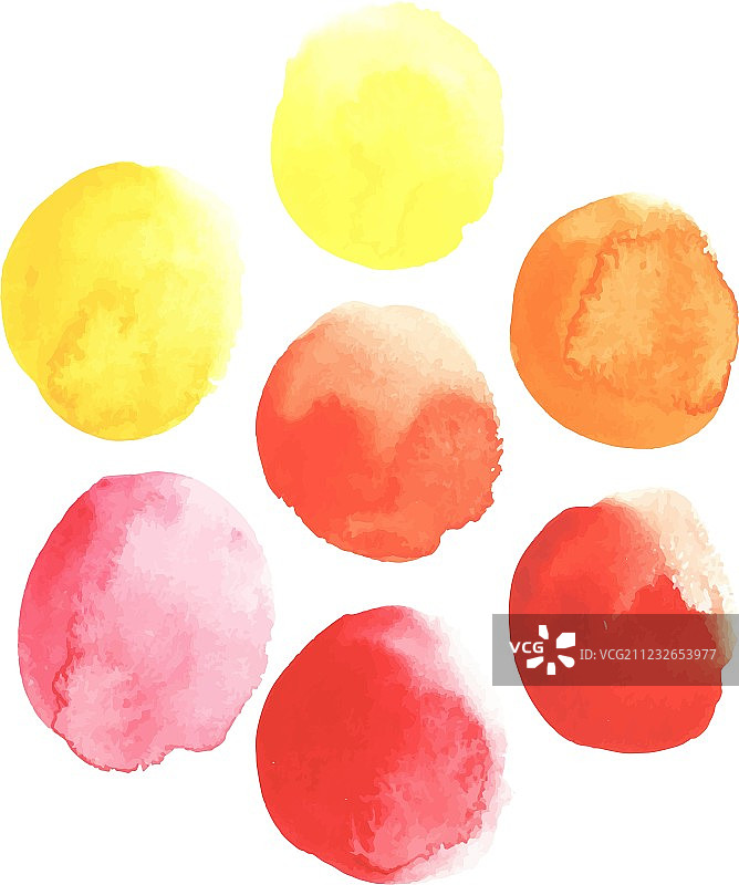 黄色橙色红色颜料点图片素材