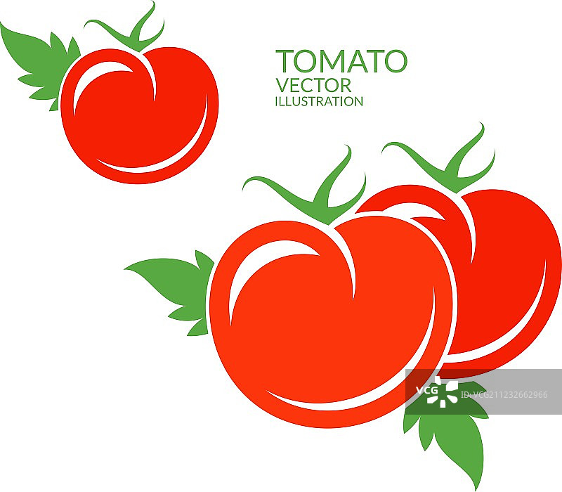 带叶番茄红色蔬菜图片素材