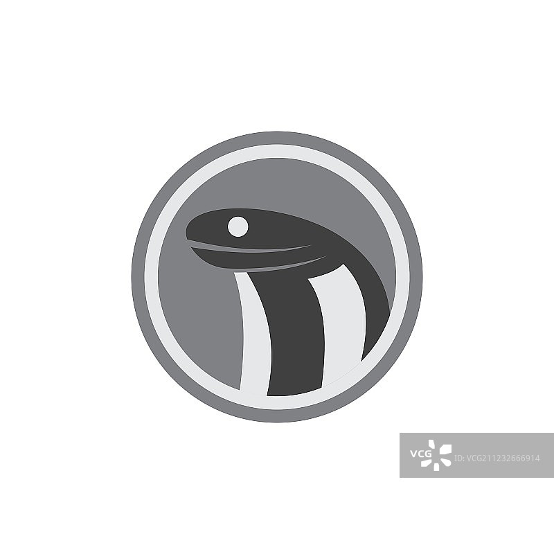 极简扁平风格眼镜蛇头像图片素材