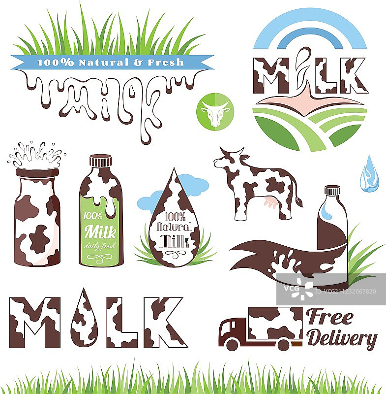 乳品厂徽章图片素材