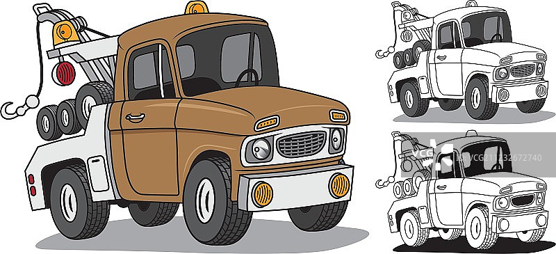 卡通拖车图片素材