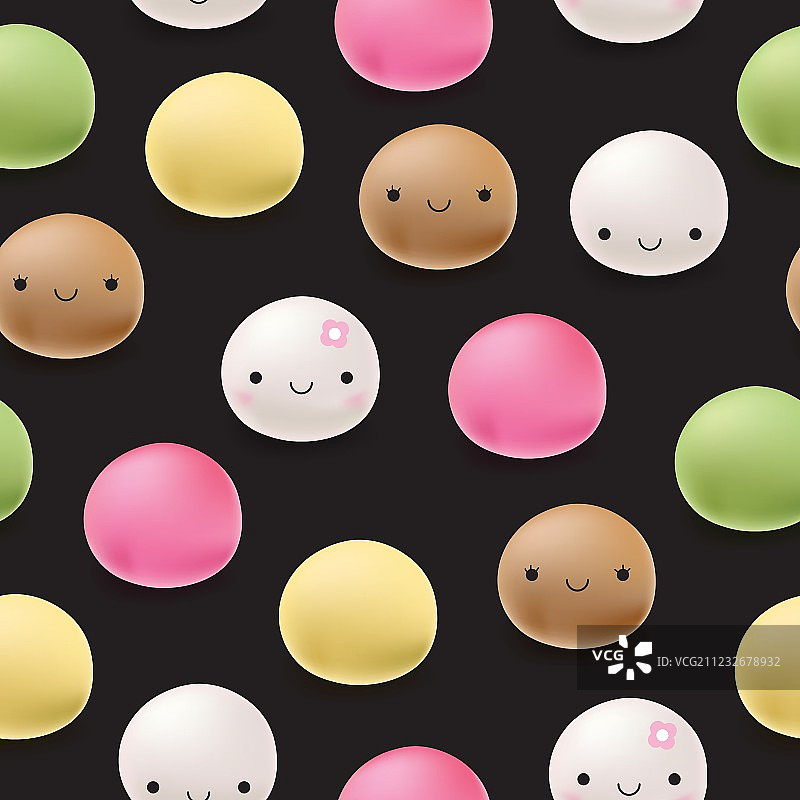 日式糯米糍甜点图案banner图片素材