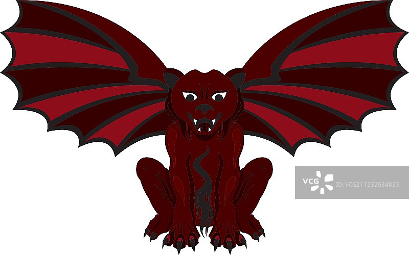 红色滴水嘴兽图片素材