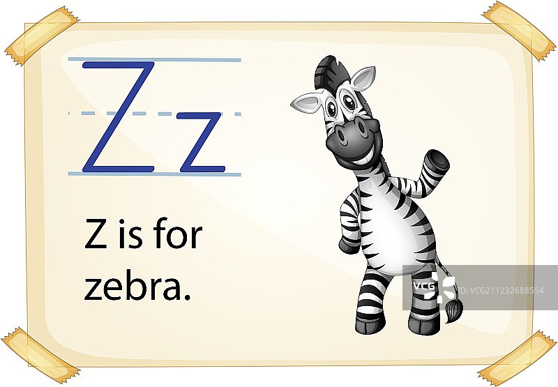 Z字母与斑马主题图片素材