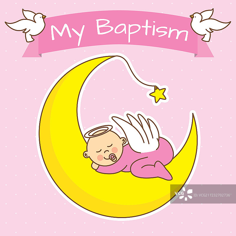 女孩洗礼图片素材