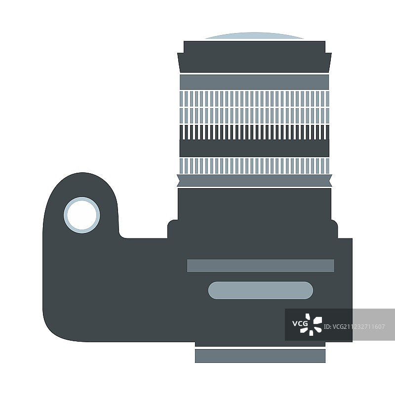 专业相机扁平图标图片素材