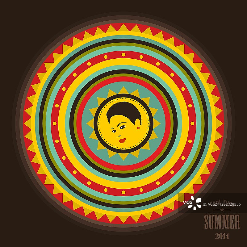 夏季复古标签图片素材