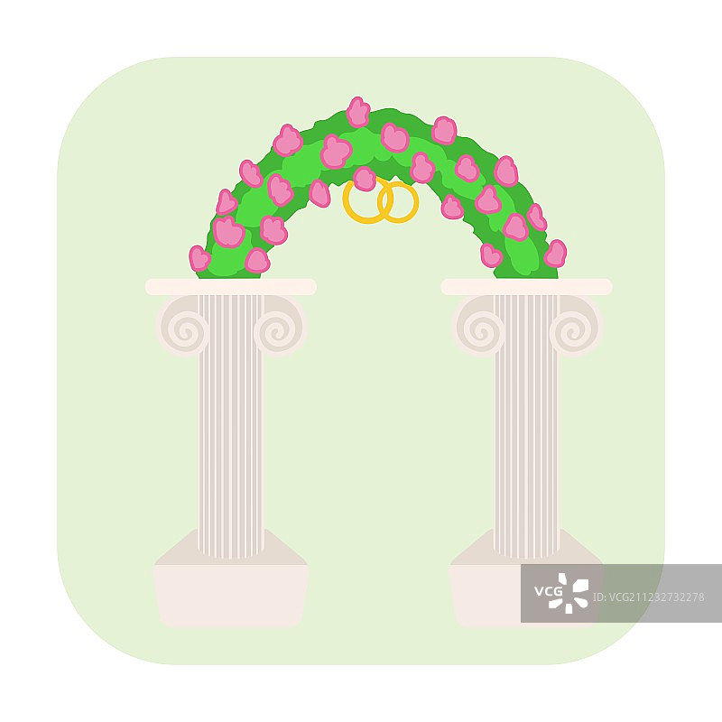 婚礼祭坛卡通图标图片素材