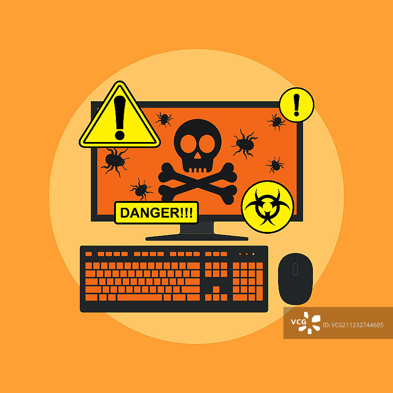 电脑感染图片素材