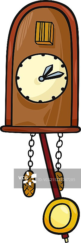 卡通布谷鸟钟剪贴画图片素材