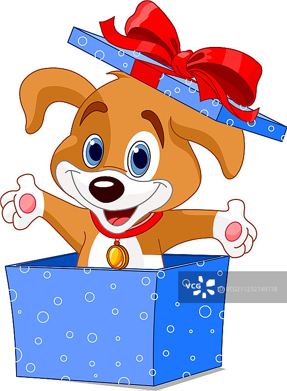 小狗盒子图片素材