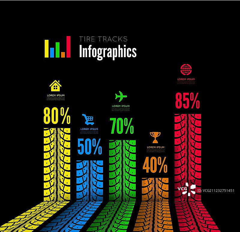 轮胎痕迹信息图背景图片素材