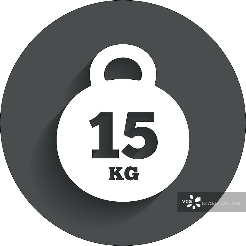 15公斤重量标志图标，运动符号图片素材