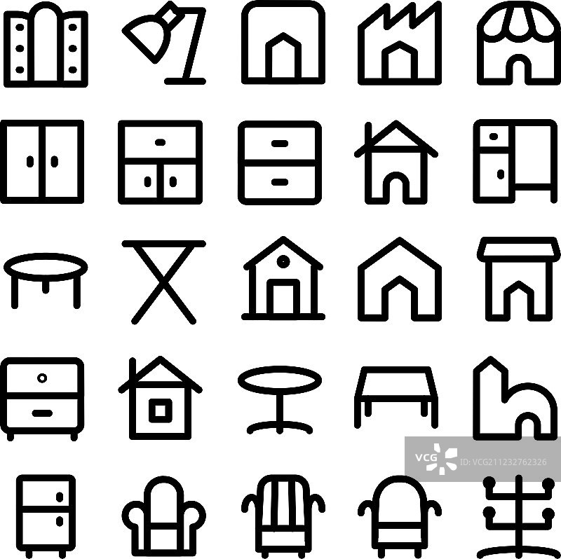 建筑与家具图标14图片素材
