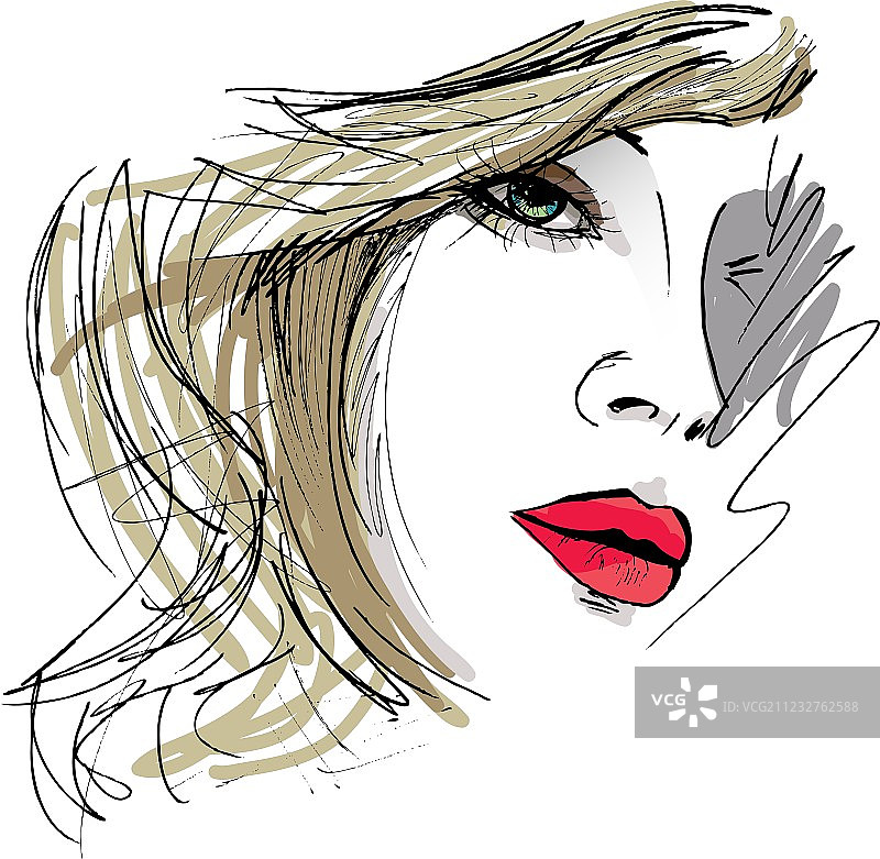 美丽的女人面部图片素材