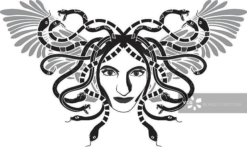 带翅膀的美杜莎图片素材