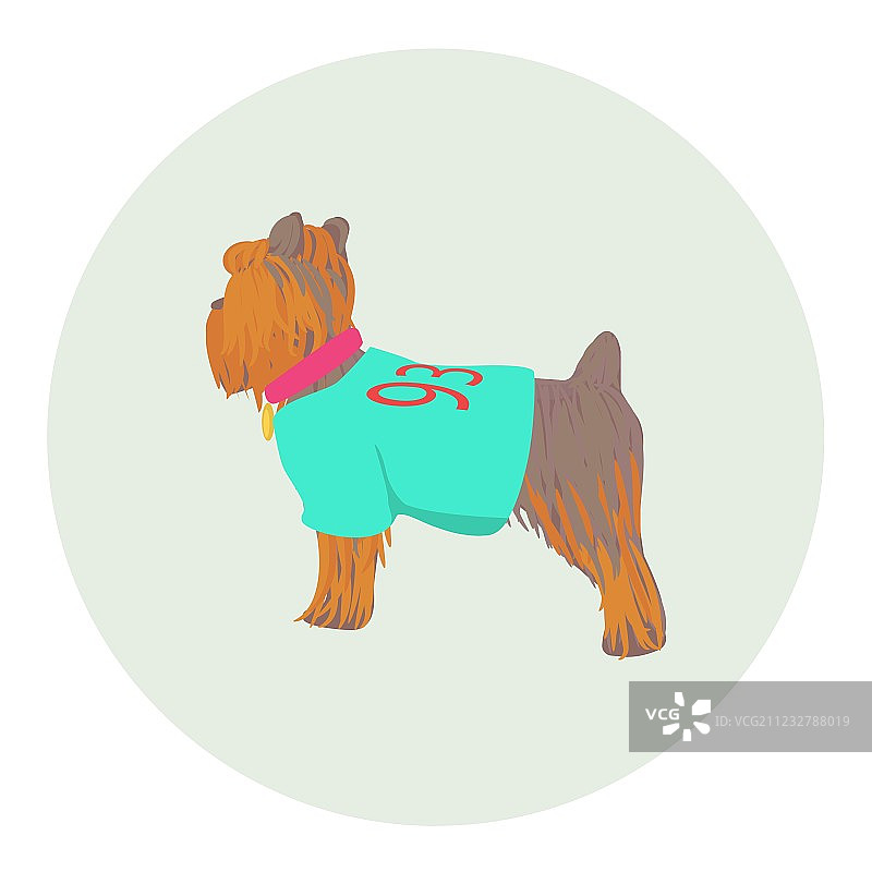 约克夏㹴犬半脸图标图片素材