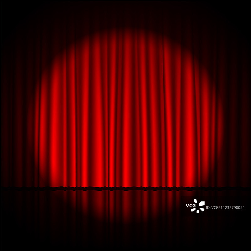 舞台幕布上的聚光灯图片素材