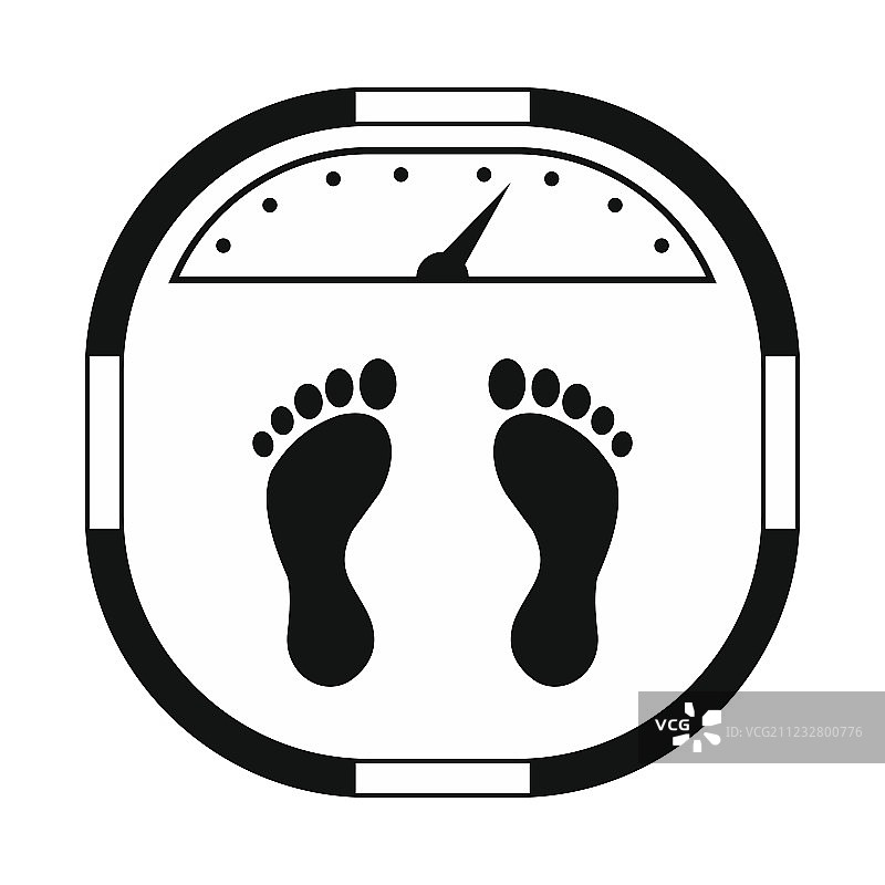 简约黑色体重秤图标图片素材