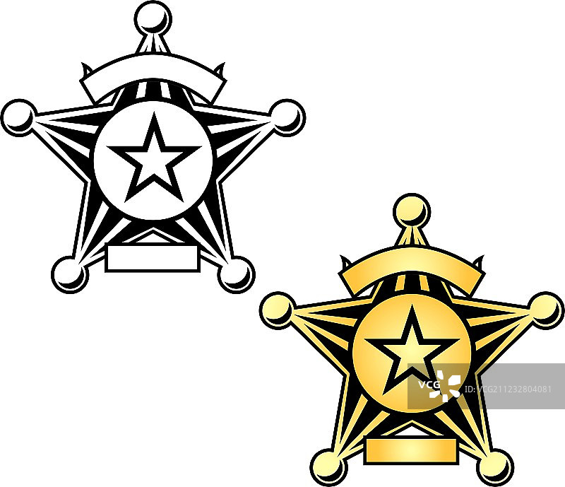 警长徽章图片素材