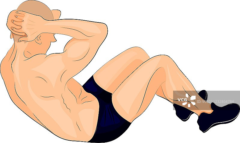 男人展示腹肌图片素材