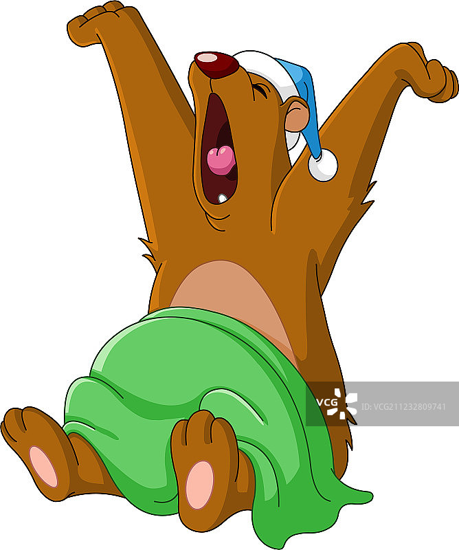 小熊醒来图片素材