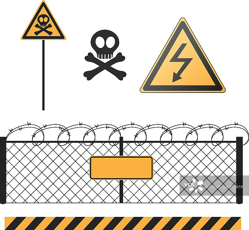 抽象警告标志合集图片素材