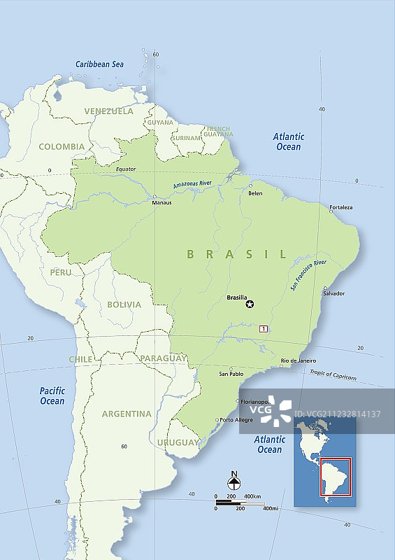 巴西地图图片素材