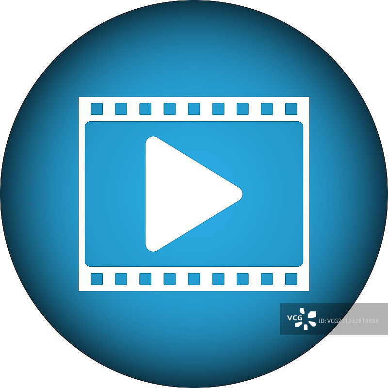 带有播放图标的胶片图片素材