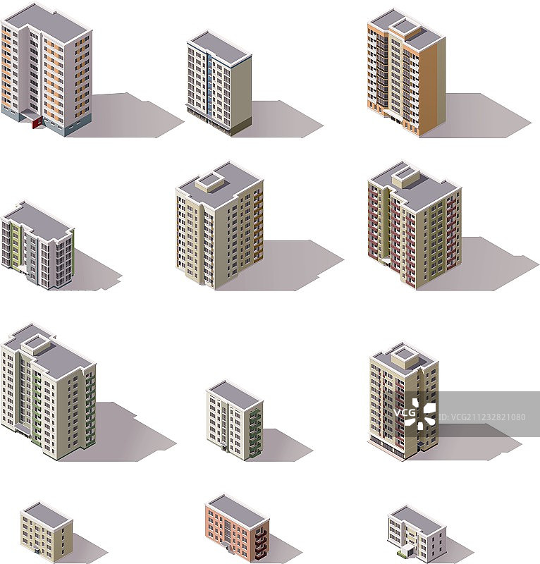 2.5D建筑合集图片素材
