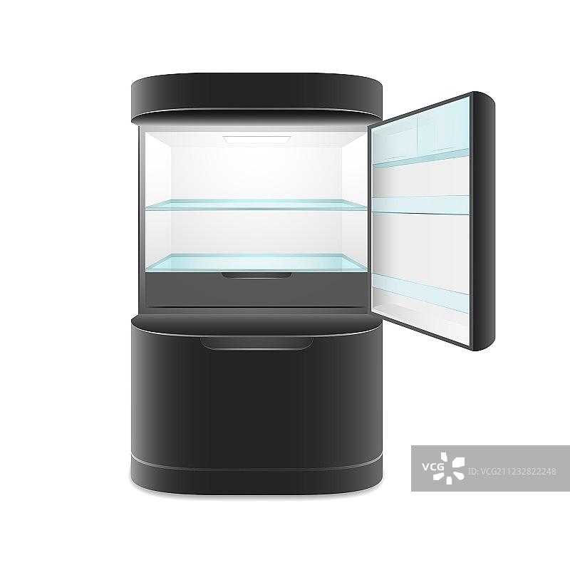 现代双门黑色冰箱图片素材